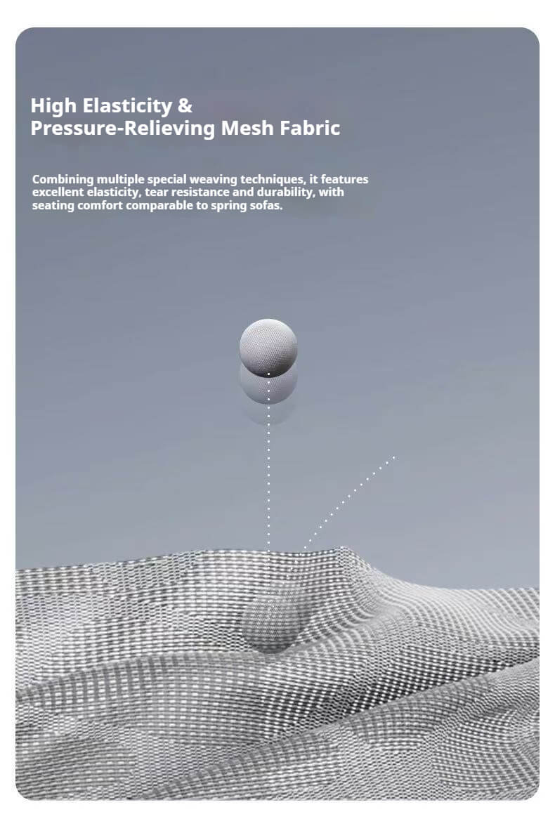 High Elasticity Pressure-Relieving Mesh Ergonomic Office Chair - Sofa-Like Comfort for Corporate Long-Sitting