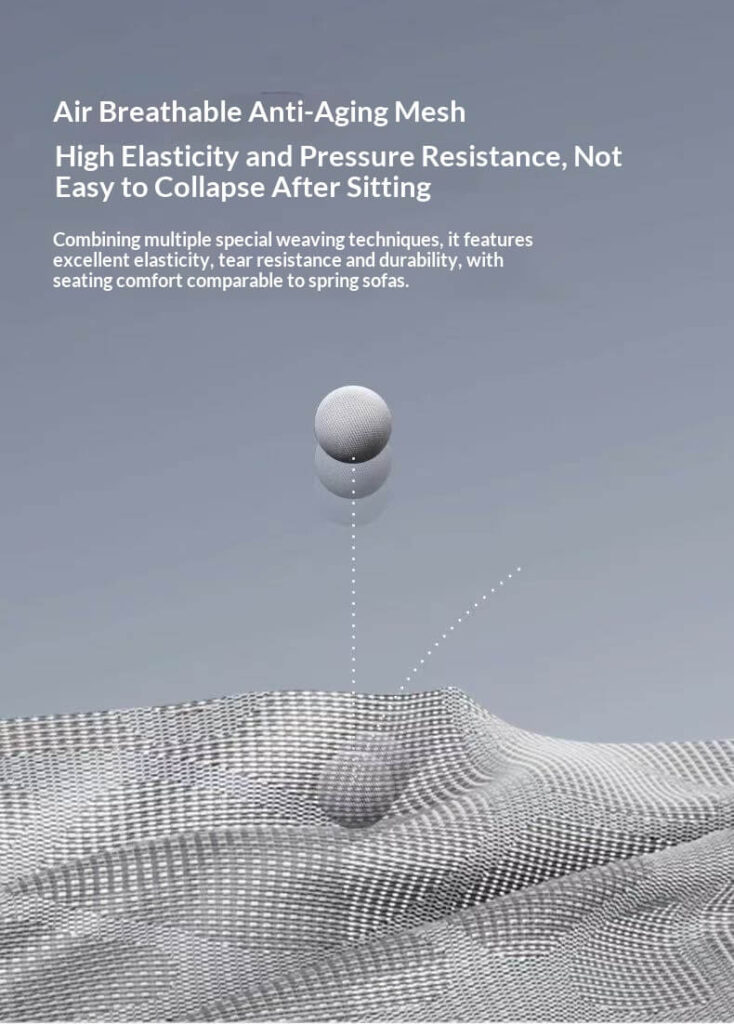 Air Breathable Anti-Aging Mesh Ergonomic Office Chair - High Elasticity Pressure Resistance for Corporate Long-Sitting