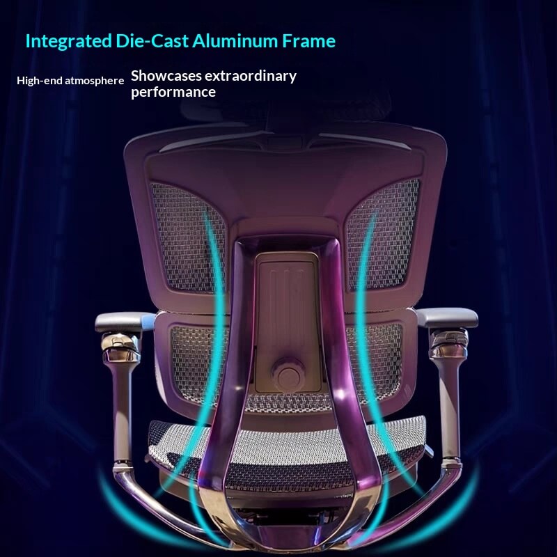 Integrated Die-Cast Aluminum Frame Ergonomic Office Chair - High-End Performance & Durability