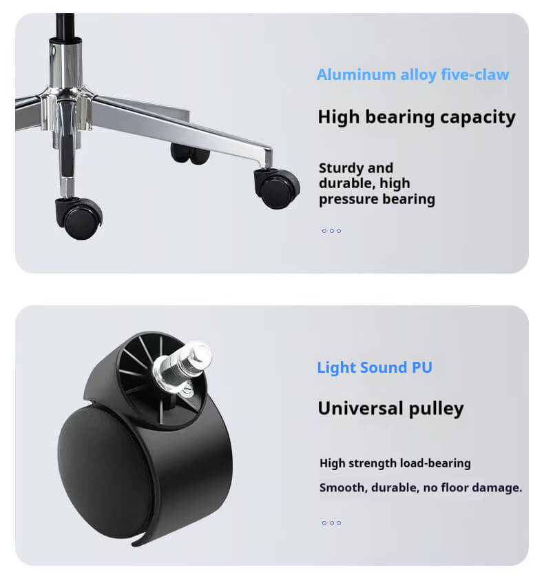 Aluminum Alloy Five-Claw Base & Silent PU Caster Ergonomic Office Chair - High Load-Bearing for Corporate Workspaces