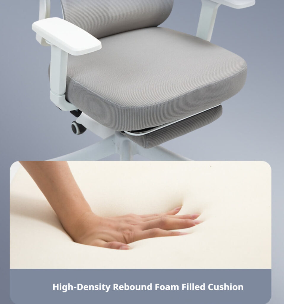 High-Density Rebound Foam Cushion Ergonomic Office Chair - Pressure Relief for Corporate Long-Sitting
