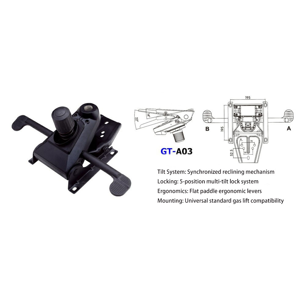 OEM/Custom Office Chair Tilt Mechanisms | Precision CNC Mapped Control Chassis Platforms