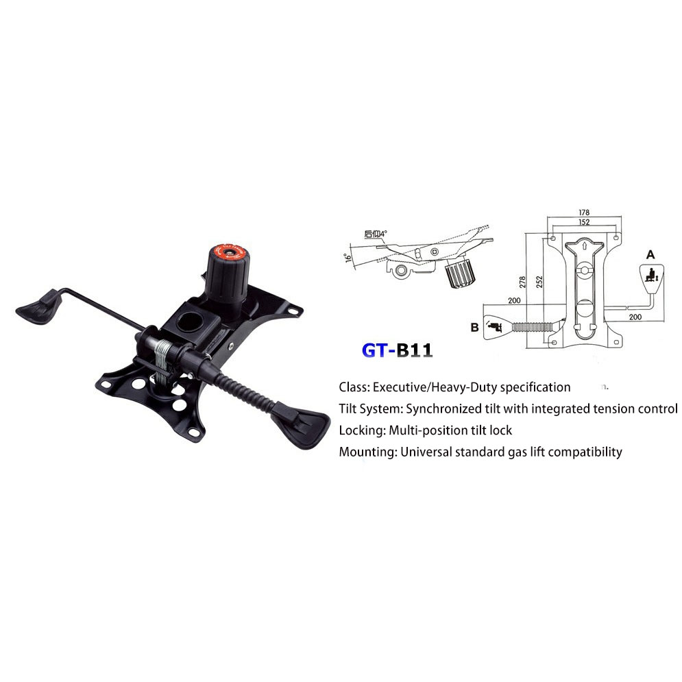 OEM/Custom Office Chair Tilt Mechanisms | Precision CNC Mapped Control Chassis Platforms - 图片 2