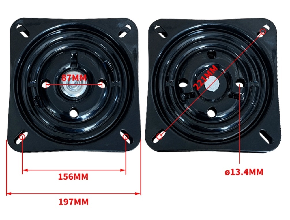 OEM Heavy-Duty Memory Swivel Console | Auto-Return Kinetic Adapter for Commercial Seating - 图片 11