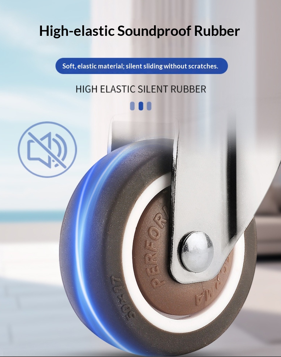 OEM Precision TPR Caster Systems | Medical-Grade Chrome Bracket Wheels for Premium Seating - 图片 3