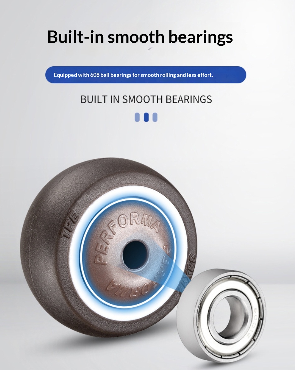 OEM Precision TPR Caster Systems | Medical-Grade Chrome Bracket Wheels for Premium Seating - 图片 4