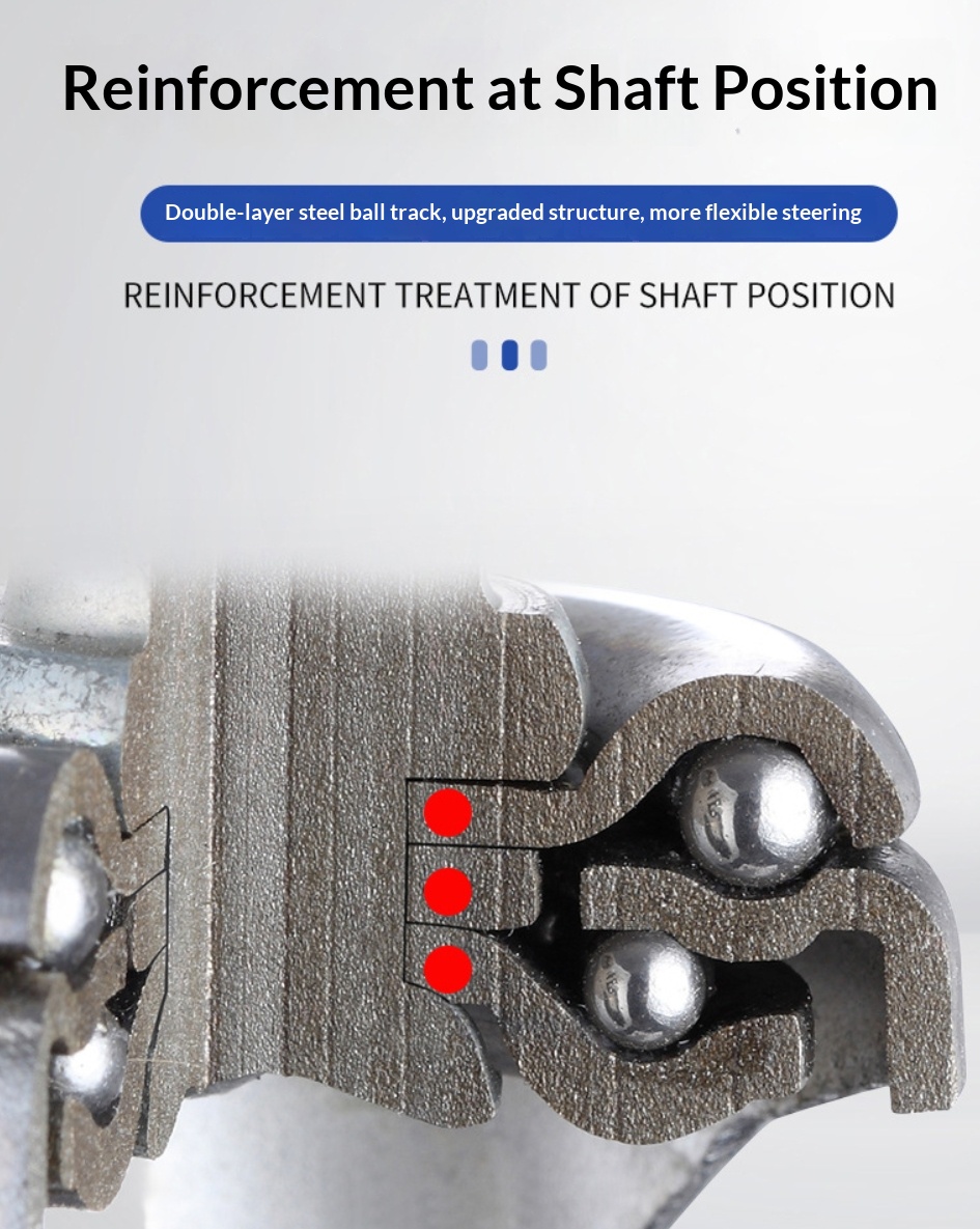 OEM Precision TPR Caster Systems | Medical-Grade Chrome Bracket Wheels for Premium Seating - 图片 6